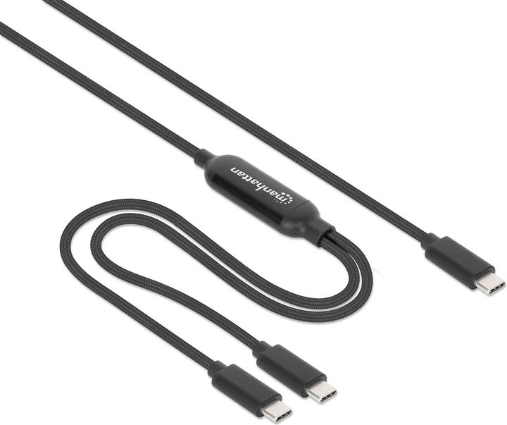 Actual product image Manhattan Dual USB-C Ladekabel 100 W, 2 m (2 m, USB 3.0, 100 W)