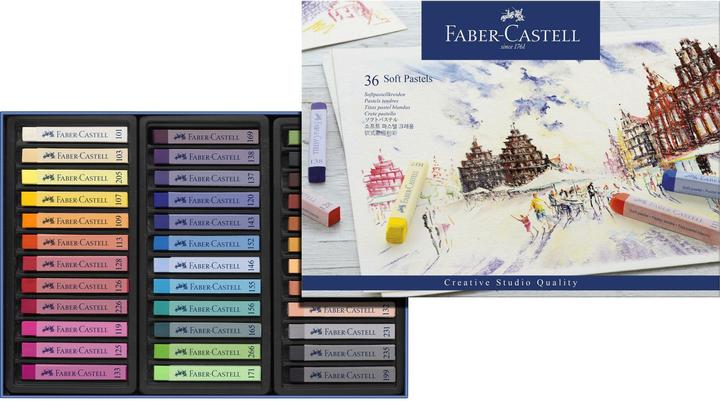 Faber-Castell Gessetti pastello morbido (Multicolore, 36 x)