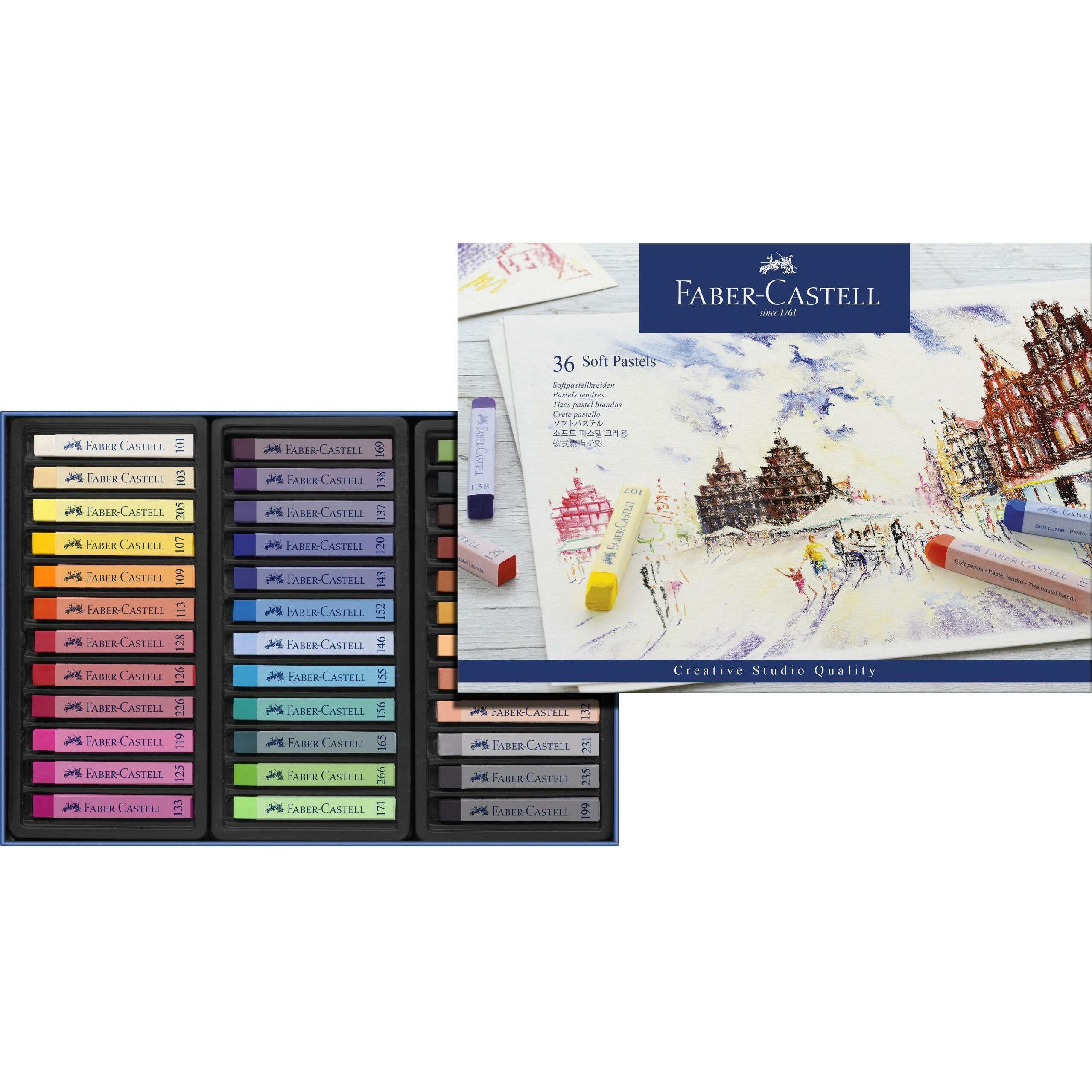 Faber-Castell, Malstifte, Softpastellkreiden (Mehrfarbig, 36 x)