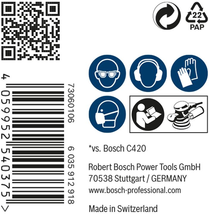 Actual product image Bosch Professional Zubehör EXPERT M480 Sanding net for random orbital sander, 150 mm, G 100, 50 pieces (100)