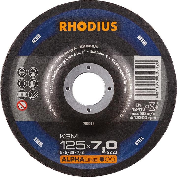 Actual product image Rhodius Grinding wheel KSM Ø 125 x 7.0 x 22.23mm