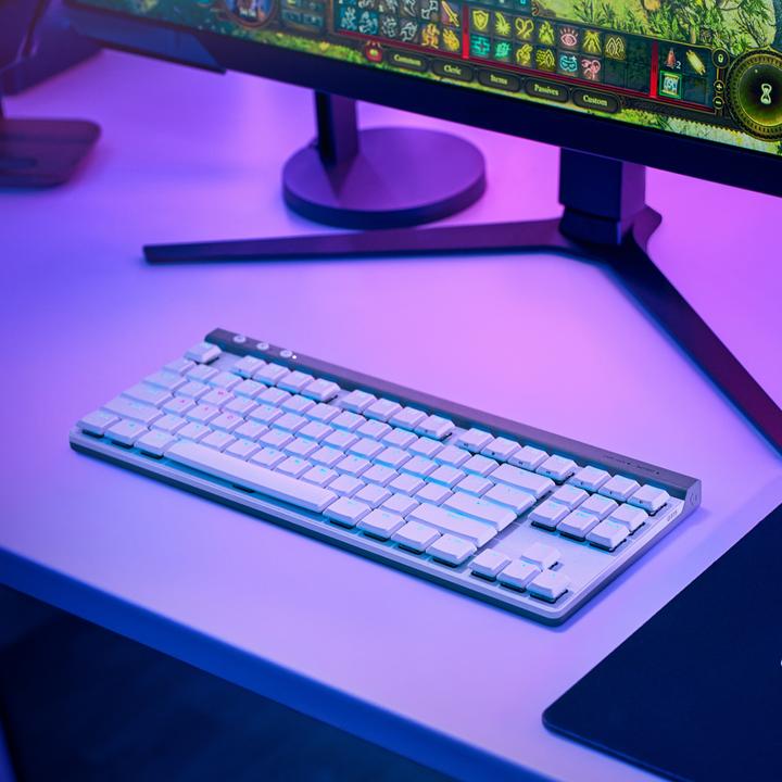 Immagine prodotto Logitech G515 LIGHTSPEED TKL Bianco (FR) (FR, Senza fili, Cablato)