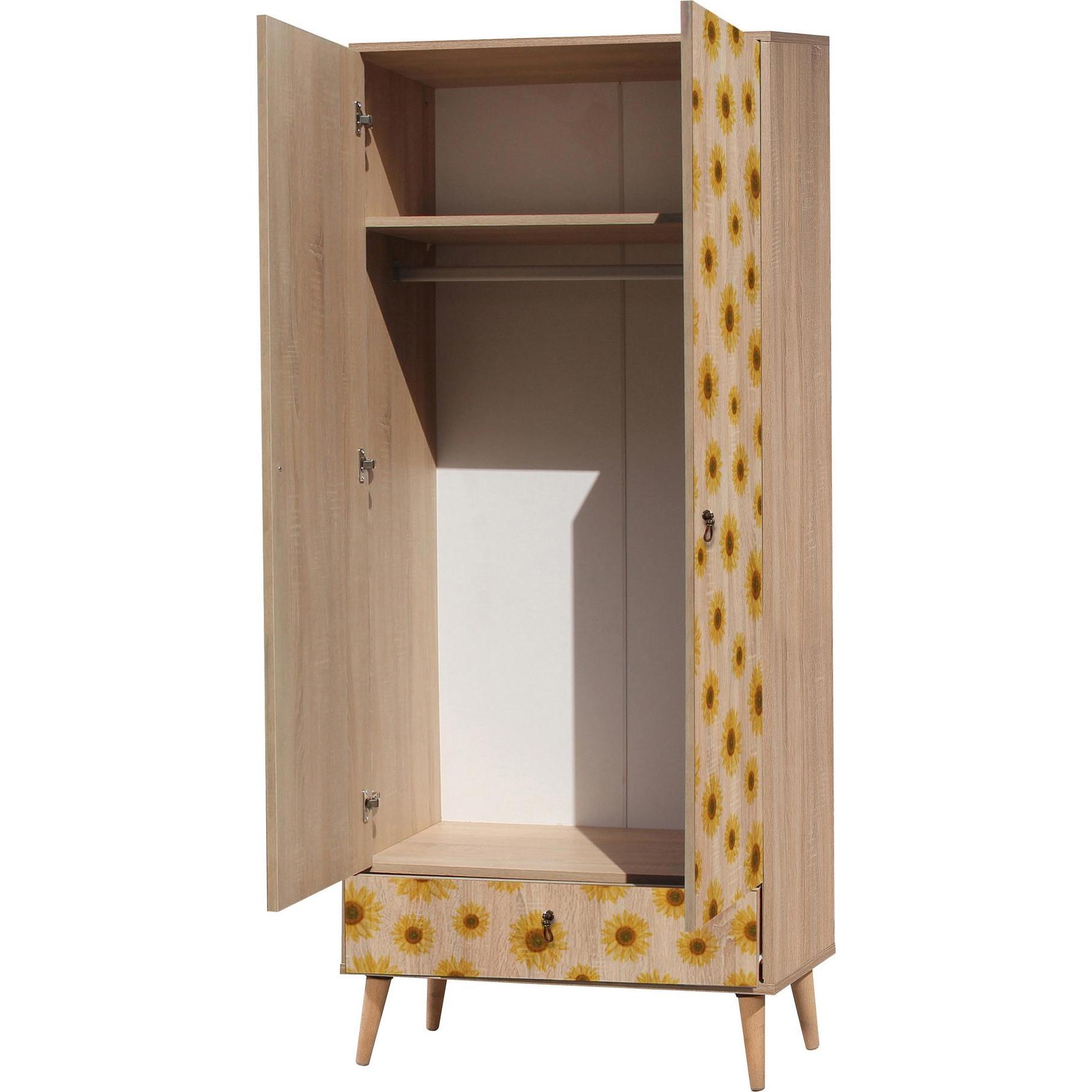 Thumbnail - Hanah Home, Kleiderschrank, Luciano (80 x 45 x 190 cm)