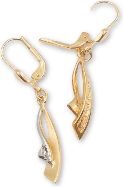 Image du produit Muau Boucles d'oreilles diamant bicolore 750/18C