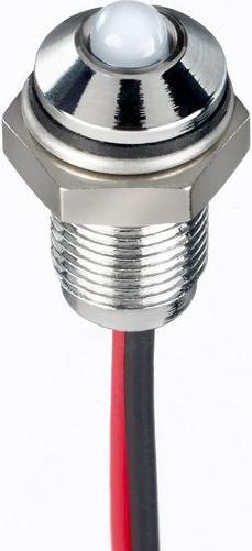 Produktbild RS PRO 6mm prom IP67 sealed chrome LED,wht 20mA