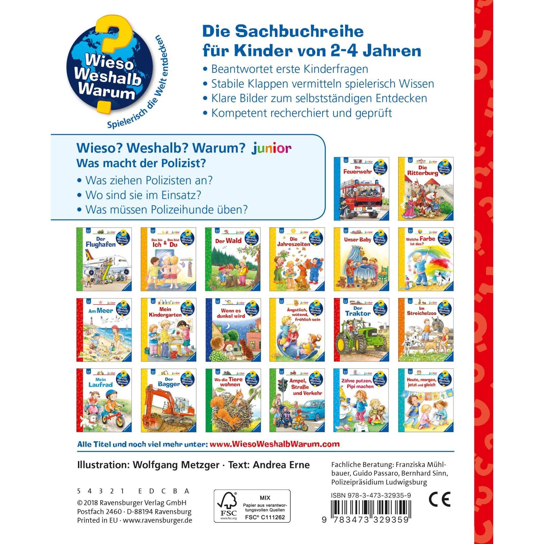 Thumbnail - Was macht der Polizist?, Kinderbücher von Andrea Erne, Wolfgang Metzger