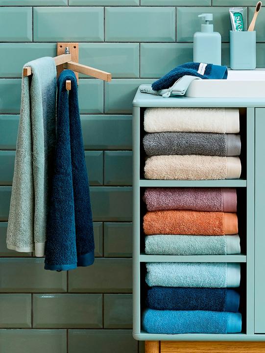 Produktbild Tom Tailor Handtuch 100 x 50 cm, Blaugrün/Hellblau, Eigenschaften (50 x 100 cm)