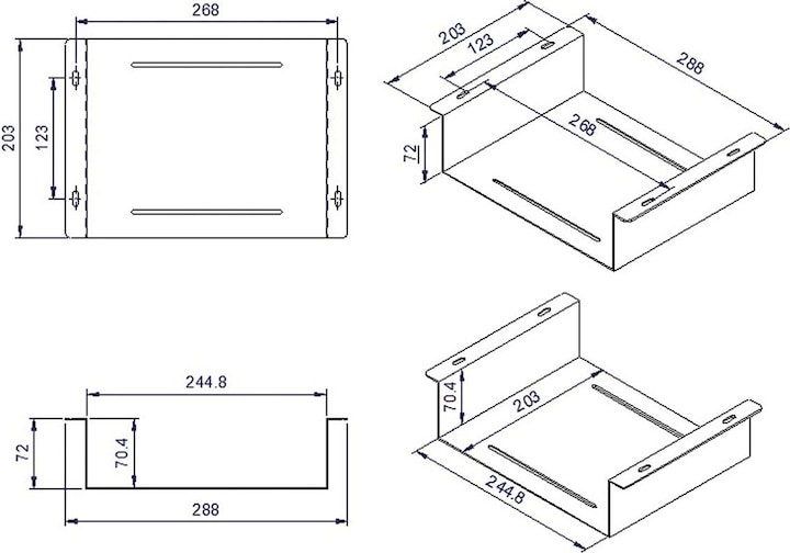 Actual product image Roline Untertischhalterung