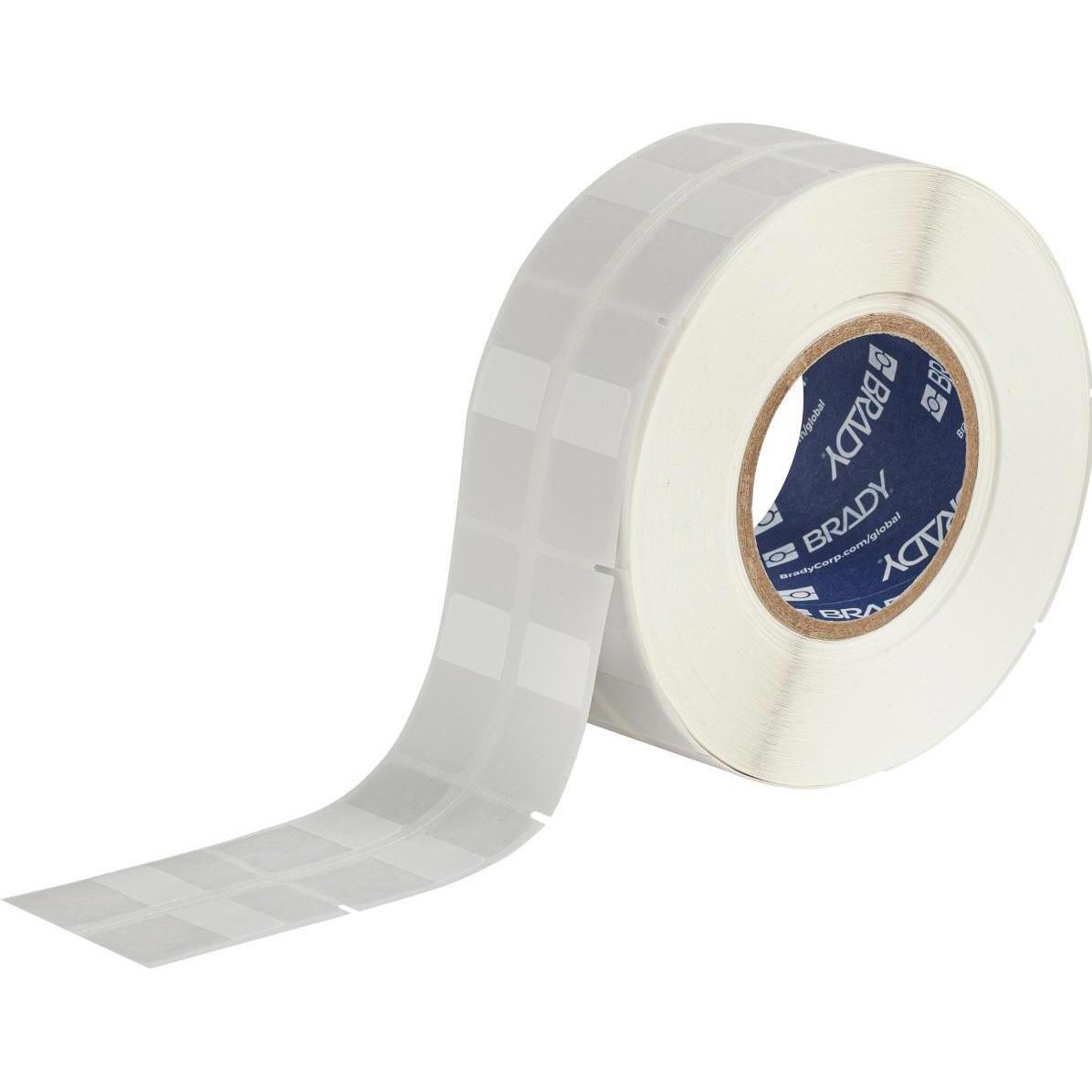 Brady, Etiketten, THTRO-294-427-2.5, Selbstlaminierende drehbare Etiketten, Vinyl, Weiss/Transparent, 25.40 x 1