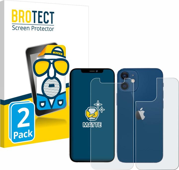 Produktbild BROTECT Entspiegelungs-Schutzfolie Displayschutz Matt (2 Stk., Apple iPhone 12 mini)