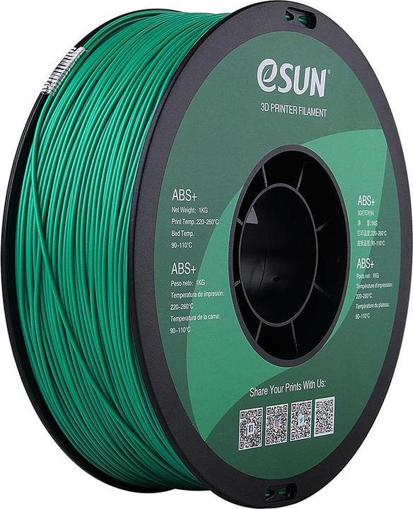 Produktbild eSUN ABS+ 1,75mm Green 1kg 3D Filament (ABS, 1.75 mm, 1000 g, Grün)