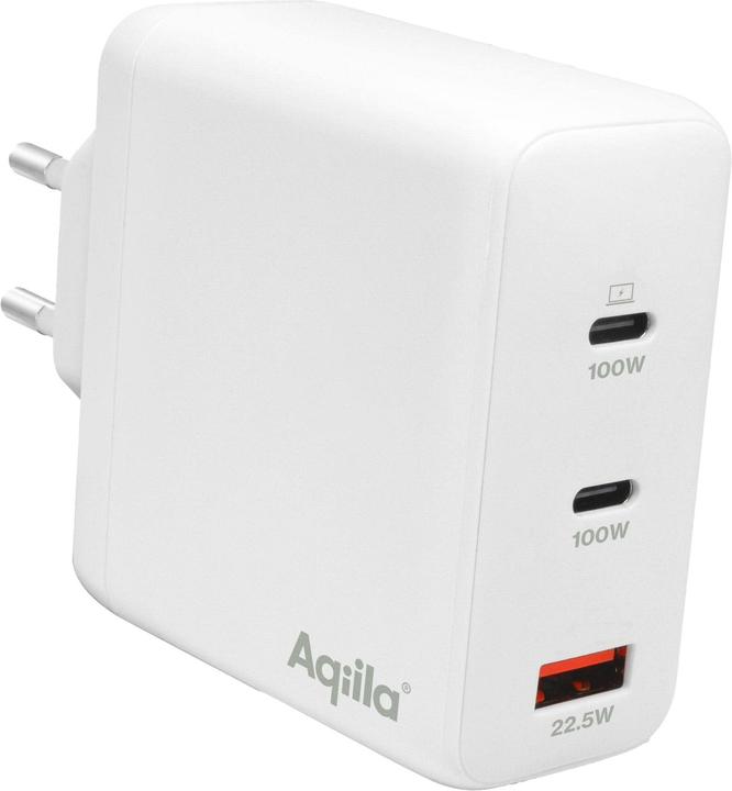 Aqiila Chargebird W4 - GaN Wandlader, 120W PD - Wit (120 W, 3 ports)