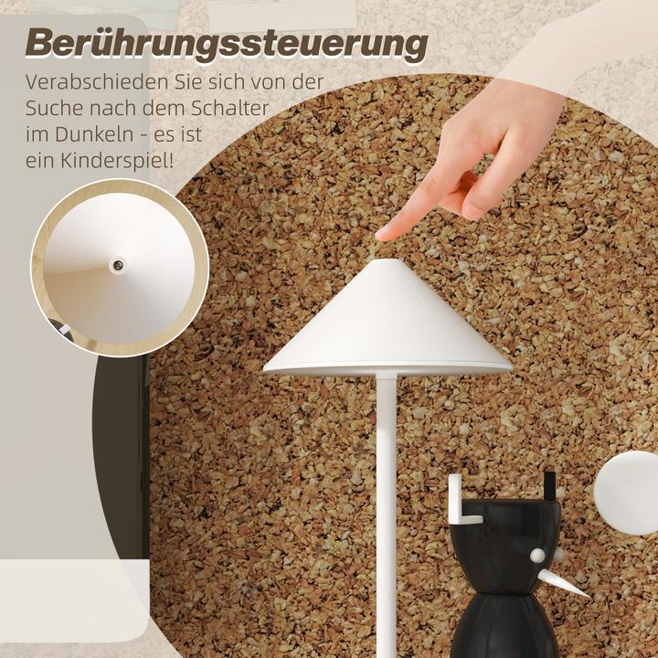 Produktbild Homcom Tischlampe Metall Weiss (160 lm)