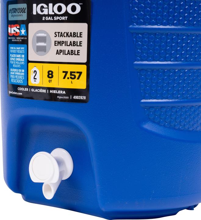 Igloo Beverage container with tap, 7.6 liters, Blue (7.60 l)