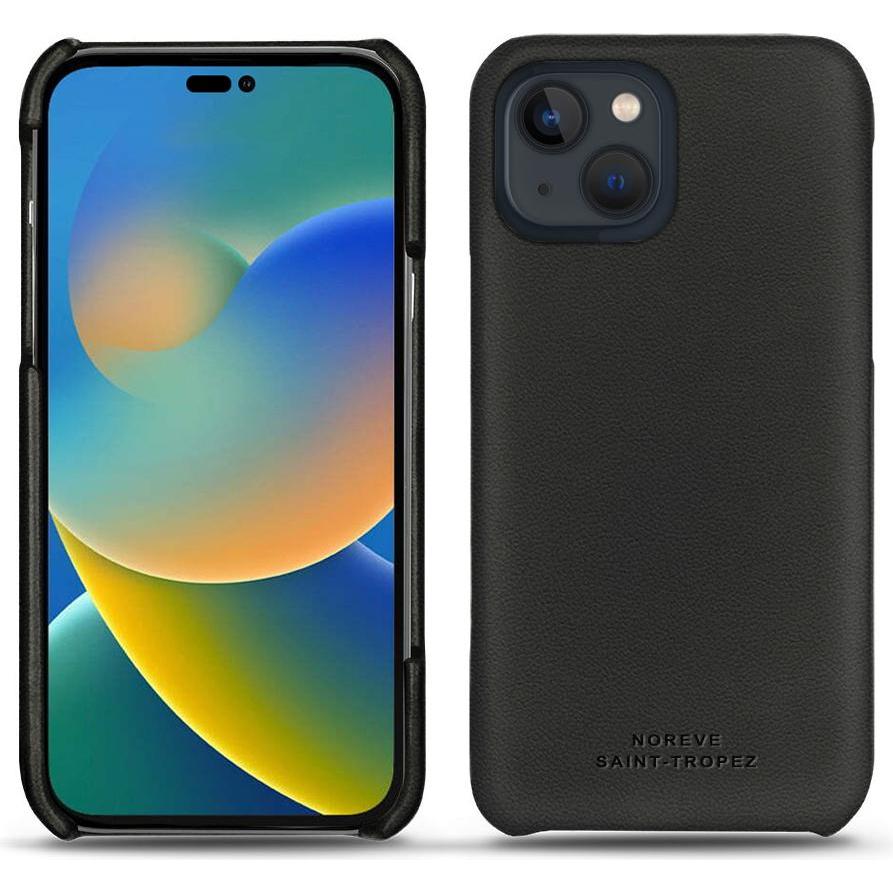Noreve Lederschutzhülle (Apple iPhone 14), Smartphone Hülle, Schwarz
