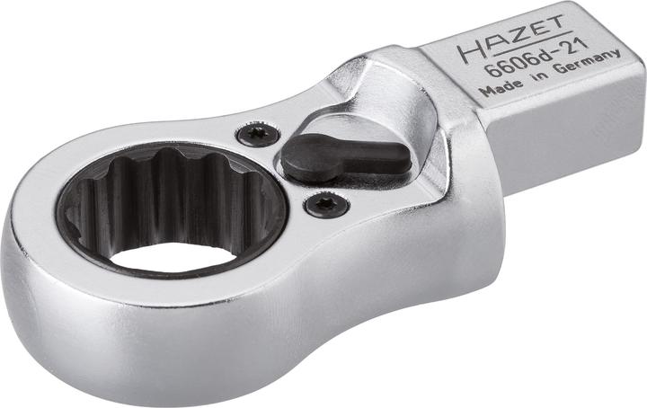 Produktbild HAZET Einsteck-Ratschen-Ringschlüssel 6606D-21 ∙ Einsteck-Vierkant 14 x 18 mm ∙ Aussen Doppel-Sechsk… (1/2")