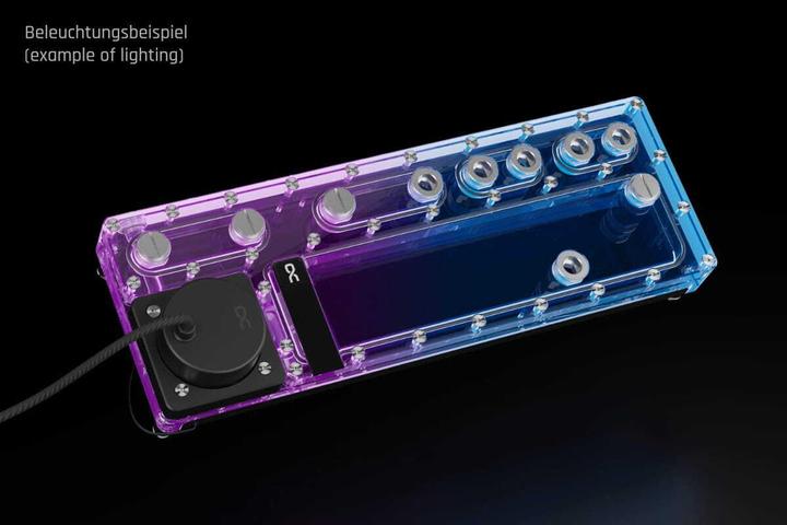 Actual product image Alphacool AGB Core Distro Plate 360 Links D5/DDC V.2 mit D5 Apex Pumpe