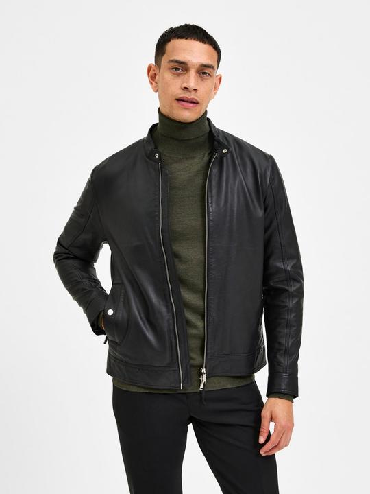 Actual product image Selected Classic leather jacket (M)