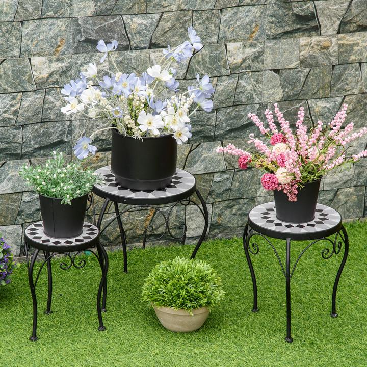 Actual product image Outsunny Flower stand with metal frame