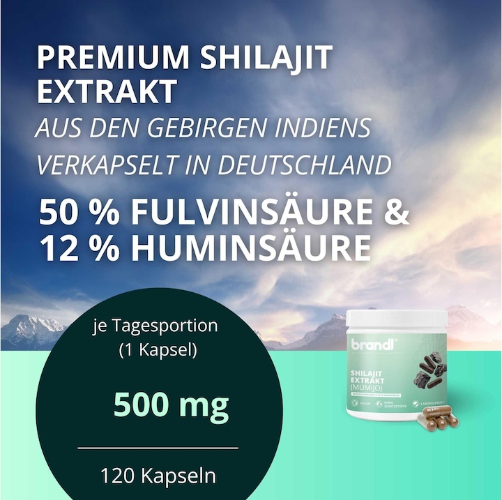 Produktbild Brandl Shilajit Extrakt (1 Stück, Kapseln, 80 g)