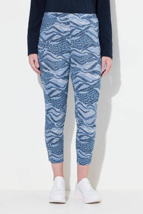 Image du produit Ulla Popken Legging en coton bio, coupe ajustée et motif paysage abstrait (46, 48)