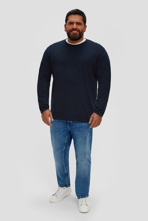 Produktbild s.Oliver Strickpullover Strickpullover mit Rundhalsausschnitt (4XL)