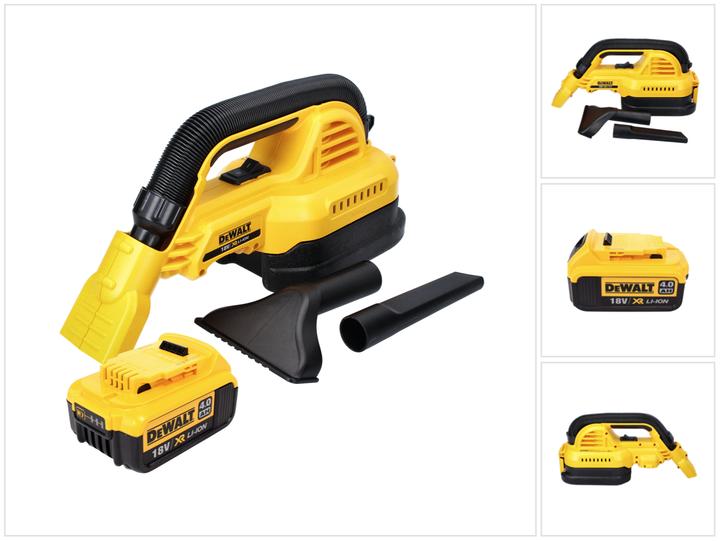DeWalt DCV 517 Akku Handstaubsauger 18 V 1,9 L + 1x Akku 4,0 Ah - ohne Ladegerät (Nass-Trockensauger)