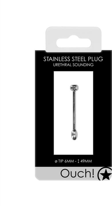 Productafbeelding Ouch! Urethrale Sounding - Metalen Plug - 6mm