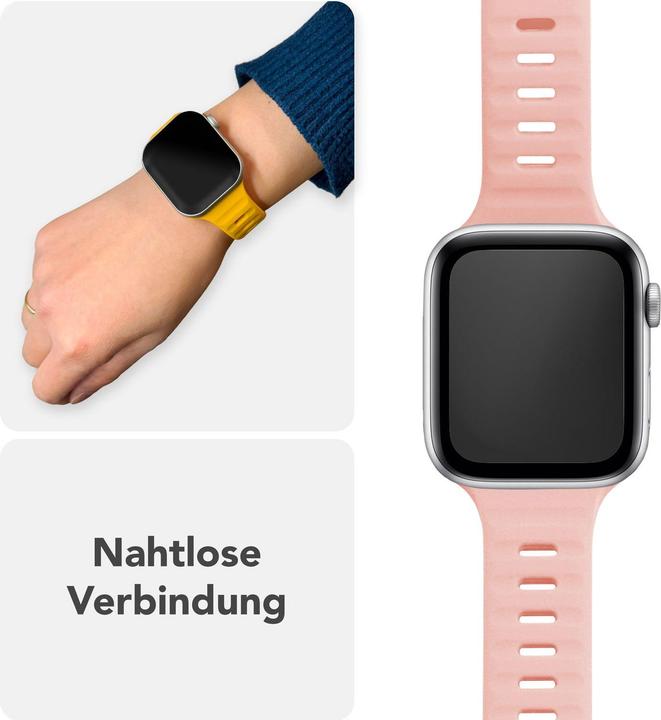 Produktbild Nalia Motion Silikon-Armband für Apple Watch, Sportarmband wasserfest - Soft, Flexibel & Langlebig (Metall, Silikon)