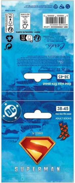 Produktbild Cerdá DC Comics Socken Superman Logo Blue & Red 38-45 (Einzelpack, 38 - 45)