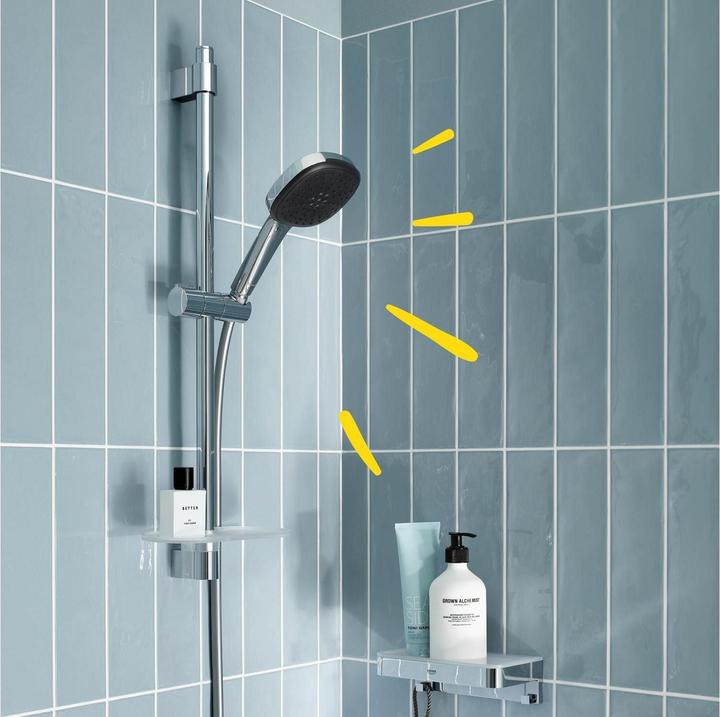 Produktbild Grohe Vitalio Comfort 110 QuickFix Brausestangenset, Länge 600mm, variable Bohrlöcher, kleben oder bohren