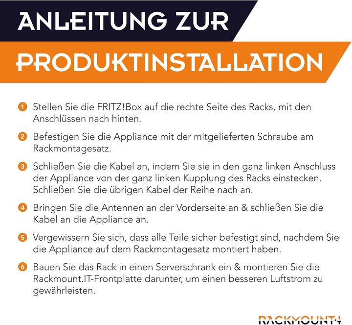 Produktbild Rackmount.IT Rack Mount Kit for AVM Fritz!Box 6890 / 7590