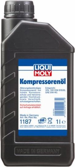 Produktbild Liqui Moly 1187 Kompressorenöl 1 l (1000 ml)