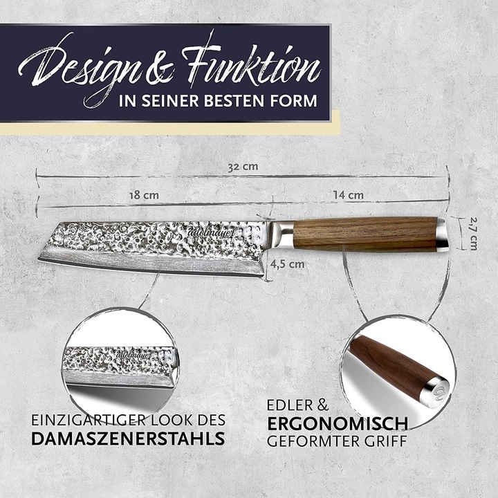 Produktbild Adelmayer Damast-Kiritsuke-Messer 18cm (18 cm)