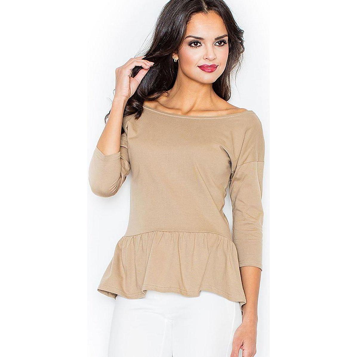 Figl, Damen, Bluse, Bluse, Beige, (XL)