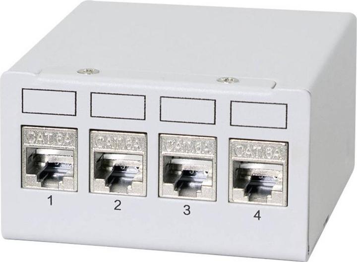 Produktbild LogiLink Patch Panel 4 Port mit 4 Cat.6A Keystone Modulen