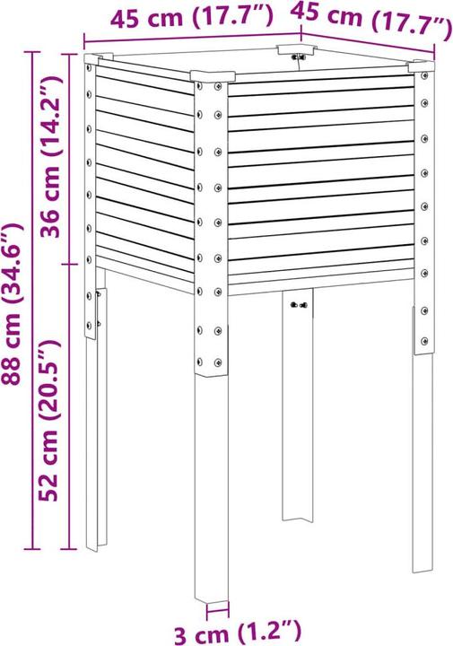 Produktbild vidaXL Gartenpflanzgefäss