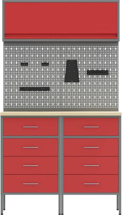 Produktbild vidaXL Werkstattschrank (55 cm, 200 cm)