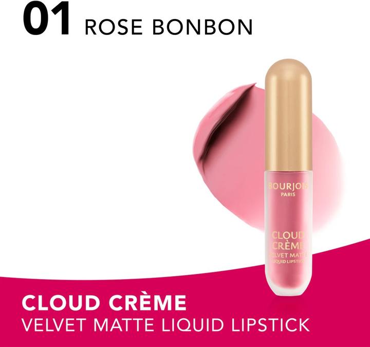 Produktbild Bourjois Wolkencreme Samtmatte Lippenstift (01Rose Bonbon)