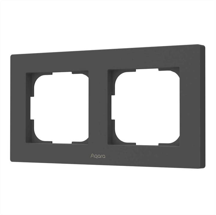 Actual product image Aqara Switch Frame H2 EU (2-gang) Gray