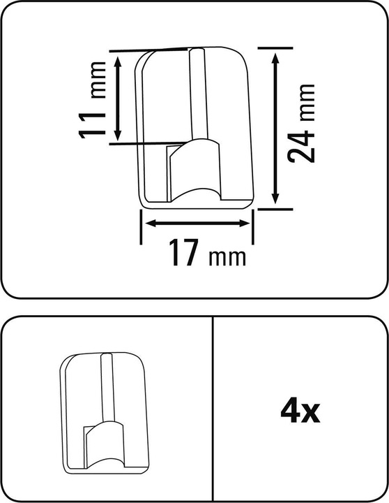 Produktbild Gardinia Klebehaken