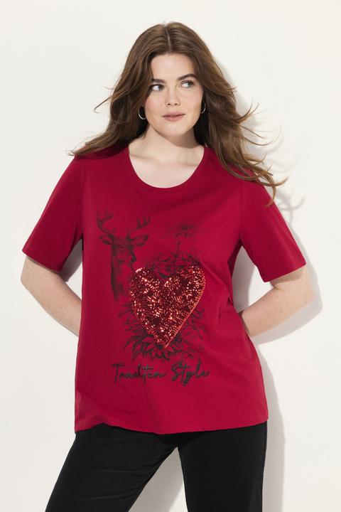 Actual product image Ulla Popken Sequined Graphic Tee (42, 44)