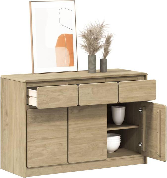 Image du produit vidaXL Sideboard SAUDA aspect chêne (114 x 43 x 75.50 cm)