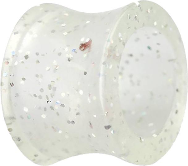 Immagine prodotto Star Piercing Tunnel svasato trasparente Glitter "Glow (senza ottone, Materiale sintetico)