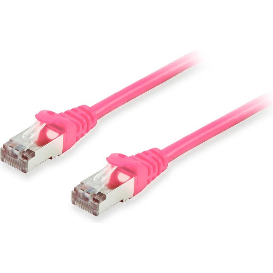 equip Patchkabel Cat6A U/UTP 2xRJ45 15.00m pink (S/FTP, CAT6a, 15 m), Netzwerkkabel