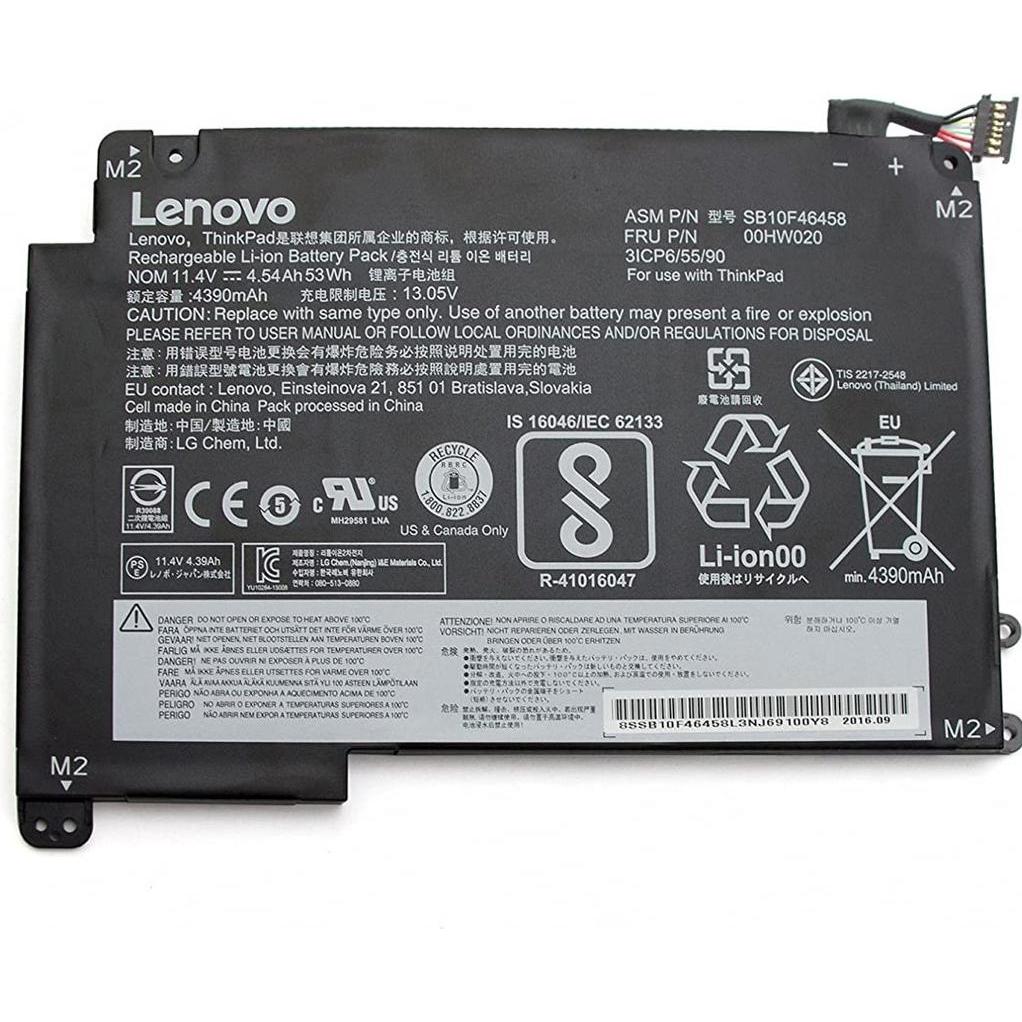 Lenovo ThinkPad Laptop-Batterie (3 Zellen, 4540 mAh), Notebook Akku, Schwarz