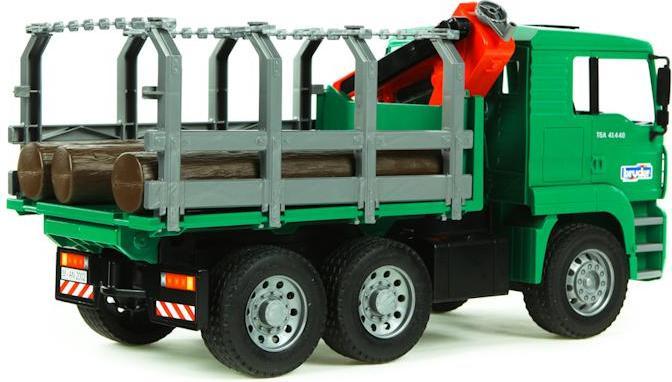 Productafbeelding Bruder Man houten transportwagen met laadkraan