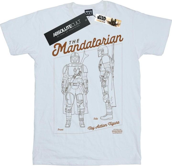 Actual product image Star Wars Mens The Mandalorian Action Figure T-Shirt (L)