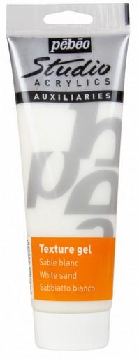 Image du produit Pebeo Studio Acrylics Gel de Texture Sable Blanc (250 ml)