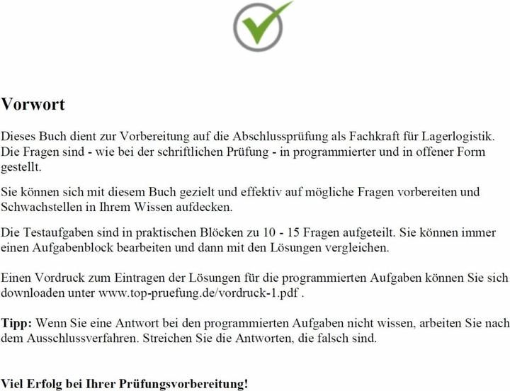 Produktbild Ehlert, C: Top-Prüfung Fachkraft für Lagerlogistik - 400 (Deutsch, Claus-Günter Ehlert, 2023)